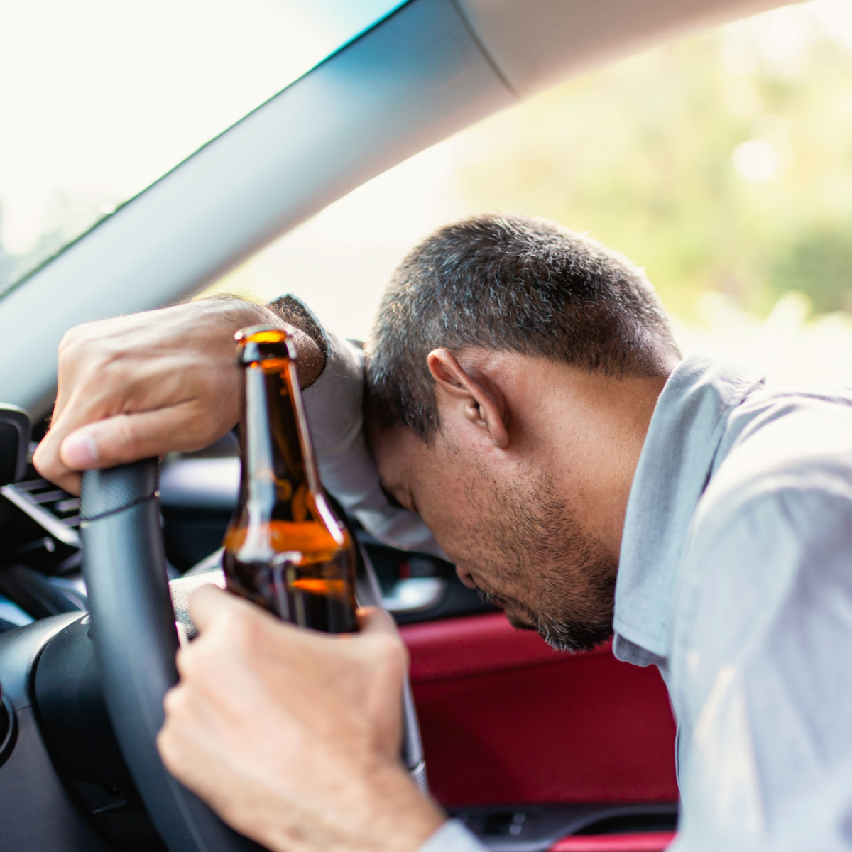 A drunk driver likely to get involved in an accident.