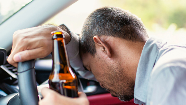 A drunk driver likely to get involved in an accident.